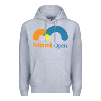 Heather Grey miami open Premium Hoodie - artisFamous