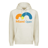 Oatmeal Heather miami open Premium Hoodie - artisFamous