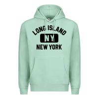 Seafoam long island ny gym style distressed amber print Premium Hoodie - artisFamous