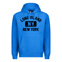 True Royal long island ny gym style distressed amber print Premium Hoodie - artisFamous