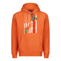Carrot mens distressed dinosaur autism dad usa flag Premium Hoodie - artisFamous