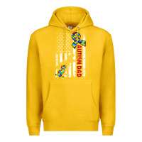 Lemon mens distressed dinosaur autism dad usa flag Premium Hoodie - artisFamous
