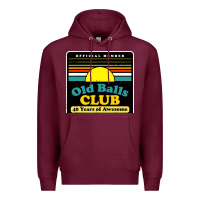 Burgundy mens old balls club 40 years awesome Premium Hoodie - artisFamous