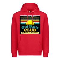Red mens old balls club 40 years awesome Premium Hoodie - artisFamous