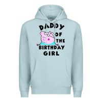 Blue Mist mens peppa pig daddy of the birthday Premium Hoodie - artisFamous