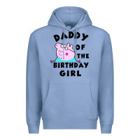 Colony Blue mens peppa pig daddy of the birthday Premium Hoodie - artisFamous