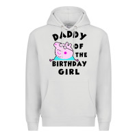 Dove Grey mens peppa pig daddy of the birthday Premium Hoodie - artisFamous