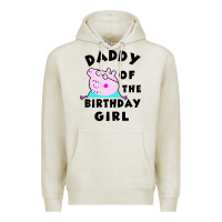 Oatmeal Heather mens peppa pig daddy of the birthday Premium Hoodie - artisFamous