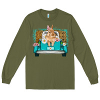 Army Green easter bunny truck Long Sleeve Tee - Artiststas