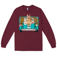 Burgundy easter bunny truck Long Sleeve Tee - Artiststas