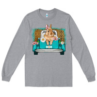 Heather Grey easter bunny truck Long Sleeve Tee - Artiststas