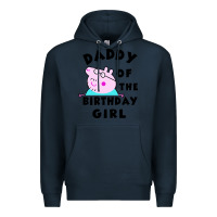 Navy mens peppa pig daddy of the birthday Premium Hoodie - artisFamous