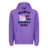 Purple mens peppa pig daddy of the birthday Premium Hoodie - artisFamous