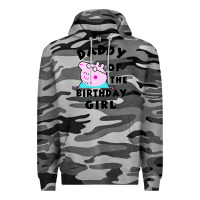 Slate Camo mens peppa pig daddy of the birthday Premium Hoodie - artisFamous