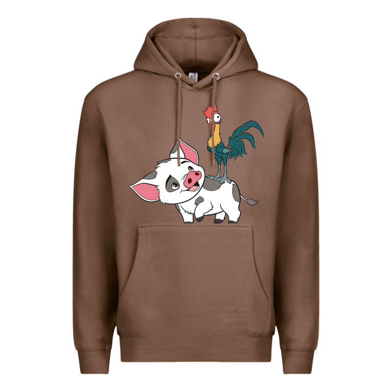 Hei Hei Rooster And Pig Funny Cartoon Premium Hoodie by artisFamous | Teevron