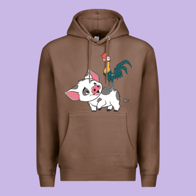 Hei Hei Rooster And Pig Funny Cartoon Premium Hoodie Designed By Artisfamous