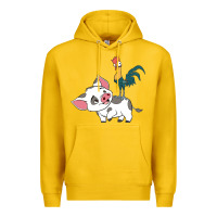 Lemon hei hei rooster and pig funny cartoon Premium Hoodie - artisFamous