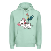 Seafoam hei hei rooster and pig funny cartoon Premium Hoodie - artisFamous