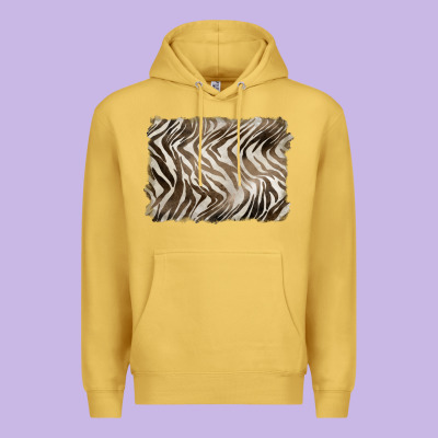 Brown Zebra Pattern Background Premium Hoodie Designed By Barkaloodesign