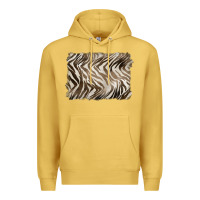 Antique Gold brown zebra pattern background Premium Hoodie - BarkalooDesign
