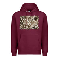 Burgundy brown zebra pattern background Premium Hoodie - BarkalooDesign