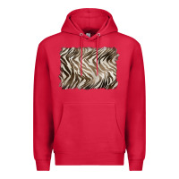 Cardinal brown zebra pattern background Premium Hoodie - BarkalooDesign
