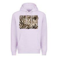Lilac brown zebra pattern background Premium Hoodie - BarkalooDesign