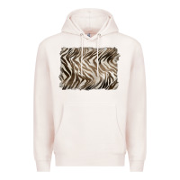 Pale Pink brown zebra pattern background Premium Hoodie - BarkalooDesign