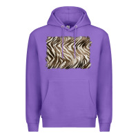 Purple brown zebra pattern background Premium Hoodie - BarkalooDesign