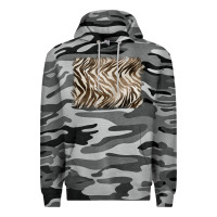 Slate Camo brown zebra pattern background Premium Hoodie - BarkalooDesign