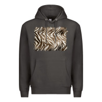 Smoke brown zebra pattern background Premium Hoodie - BarkalooDesign