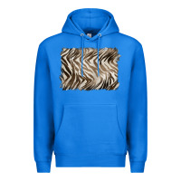 True Royal brown zebra pattern background Premium Hoodie - BarkalooDesign