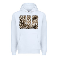 White brown zebra pattern background Premium Hoodie - BarkalooDesign