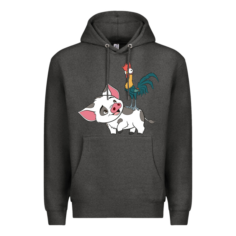 Hei Hei Rooster And Pig Funny Cartoon Premium Hoodie by artisFamous | Teevron