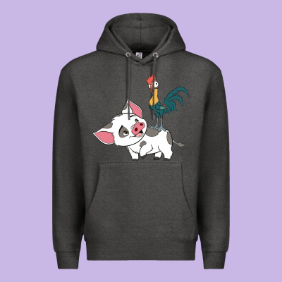 Hei Hei Rooster And Pig Funny Cartoon Premium Hoodie Designed By Artisfamous