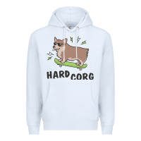 White hard corg Premium Hoodie - artisFamous