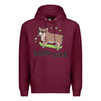 Burgundy hard corg Premium Hoodie - artisFamous