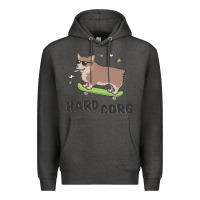 Charcoal Heather hard corg Premium Hoodie - artisFamous