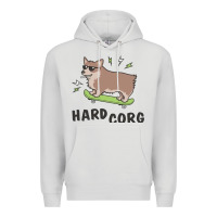 Dove Grey hard corg Premium Hoodie - artisFamous