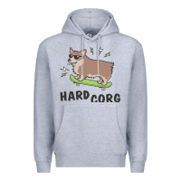 Heather Grey hard corg Premium Hoodie - artisFamous