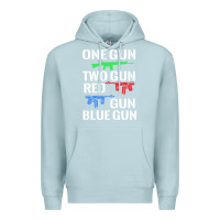 Blue Mist one gun two gun red gun blue gun Premium Hoodie - artisFamous