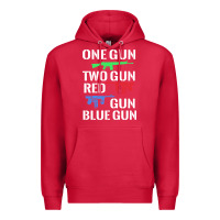 Cardinal one gun two gun red gun blue gun Premium Hoodie - artisFamous