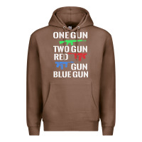 Chestnut one gun two gun red gun blue gun Premium Hoodie - artisFamous