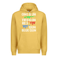 Antique Gold one gun two gun red gun blue gun Premium Hoodie - artisFamous