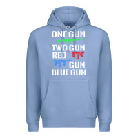 Colony Blue one gun two gun red gun blue gun Premium Hoodie - artisFamous