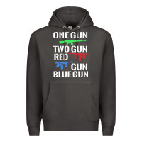 Smoke one gun two gun red gun blue gun Premium Hoodie - artisFamous