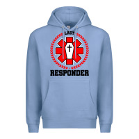 Colony Blue morgue embalmer funeral director mortician Premium Hoodie - artisFamous