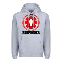Heather Grey morgue embalmer funeral director mortician Premium Hoodie - artisFamous