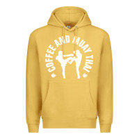 Antique Gold caffè e muay thai divertente Premium Hoodie - artisFamous