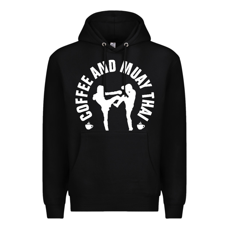 Caffè E Muay Thai Divertente Premium Hoodie by artisFamous | Teevron